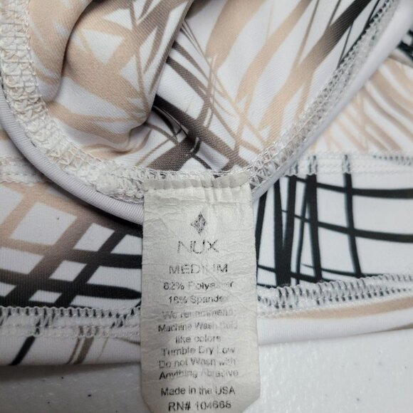 Nux Level Athletic Leggings Thrive Branded Pockets White Gold‎ Womens Medium - Picture 6 of 9